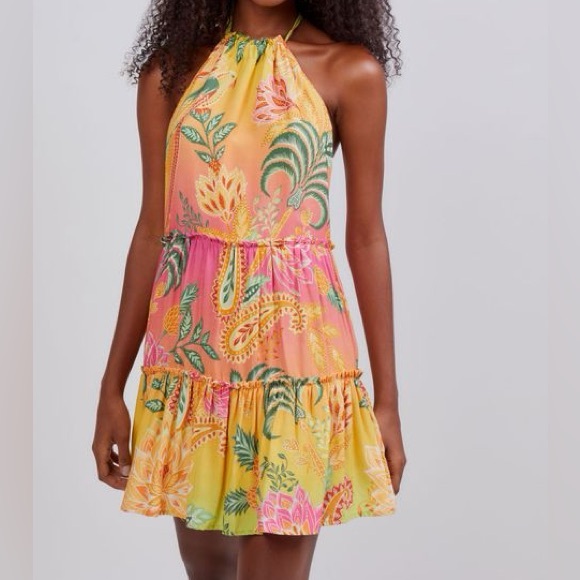 Farm Rio Dress Open Back Romance de Arara - Picture 2 of 5